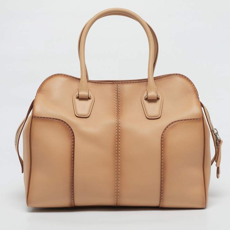 Pre Owned Tod's Tan Ombre Leather Large Sella Satchel