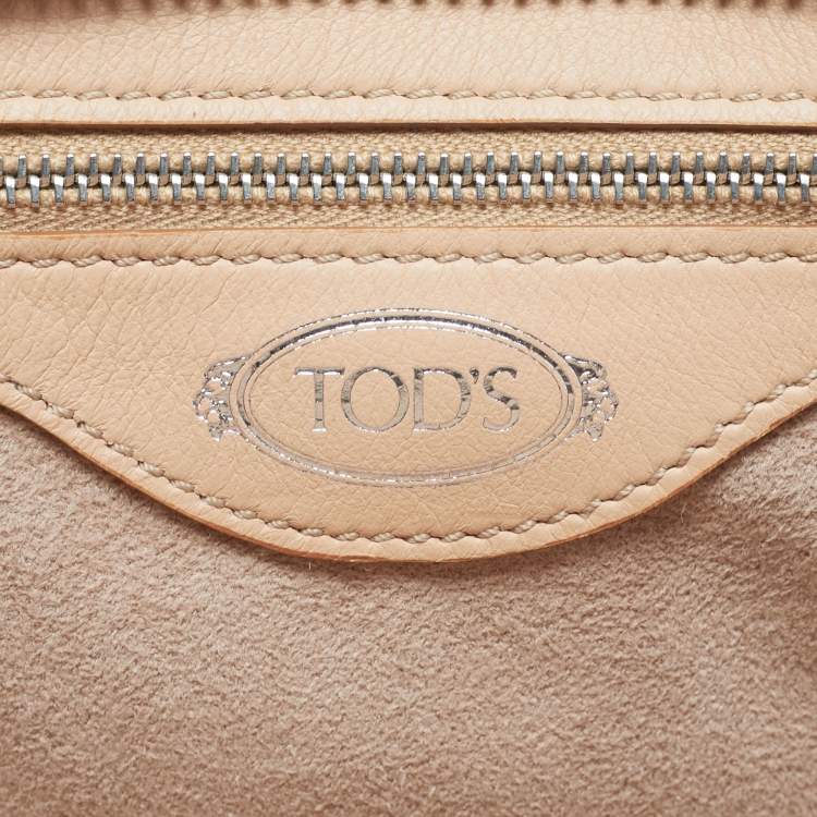 Pre Owned Tod's Tan Ombre Leather Large Sella Satchel