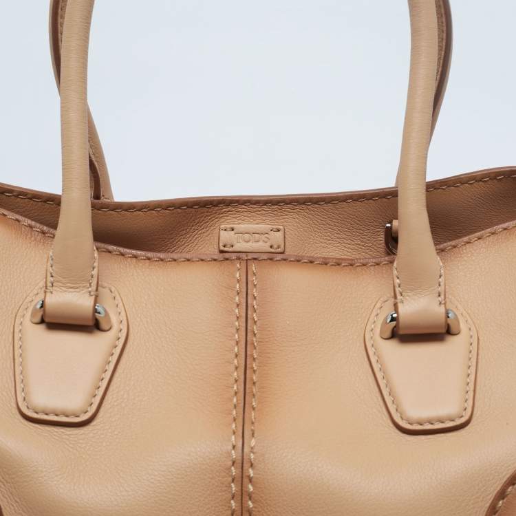 Pre Owned Tod's Tan Ombre Leather Large Sella Satchel