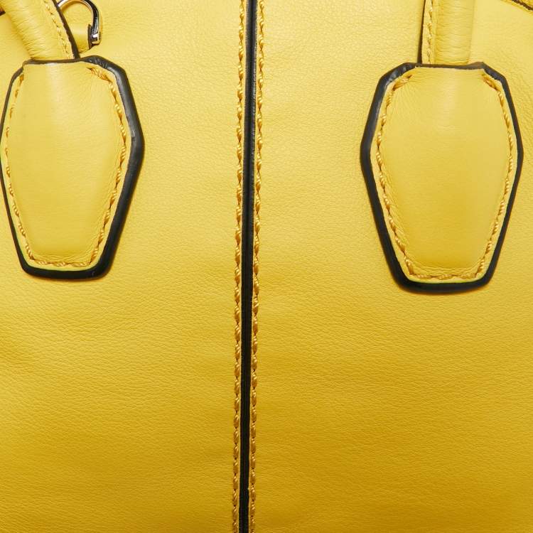 Pre Owned Tod's Yellow Leather Bauletto Satchel