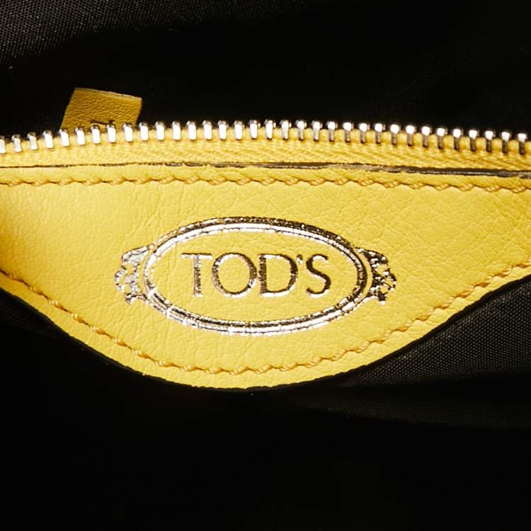 Pre Owned Tod's Yellow Leather Bauletto Satchel