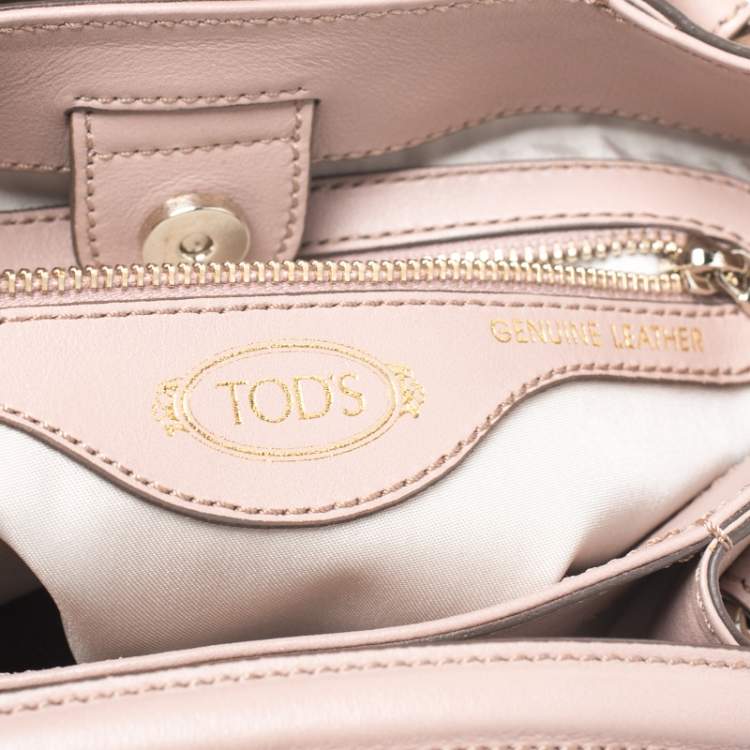 Pre Owned Tod's Beige Leather Fringe Tote