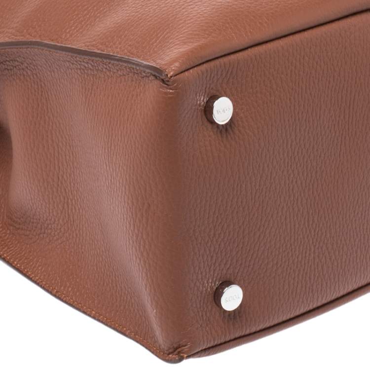 Pre Owned Tod's Brown Leather Small Thea Bucket Shoulder Bag