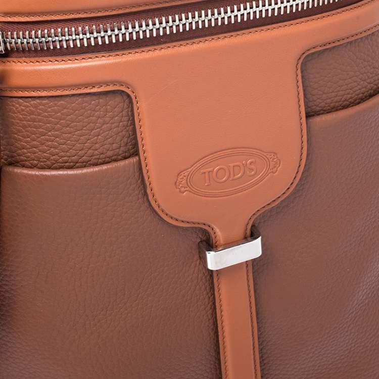 Pre Owned Tod's Brown Leather Small Thea Bucket Shoulder Bag