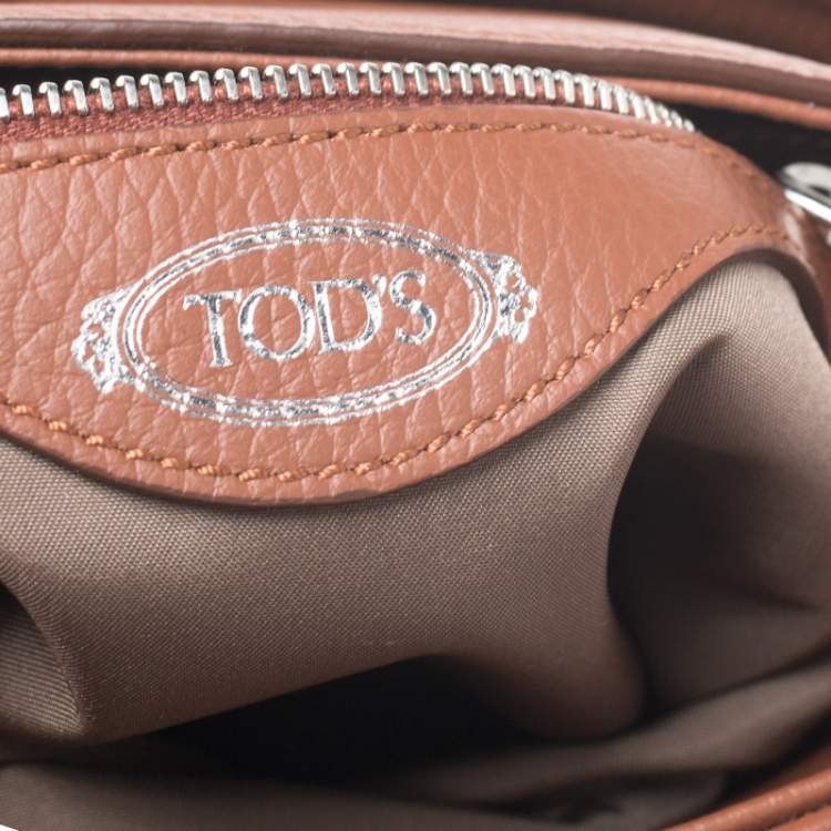 Pre Owned Tod's Brown Leather Small Thea Bucket Shoulder Bag