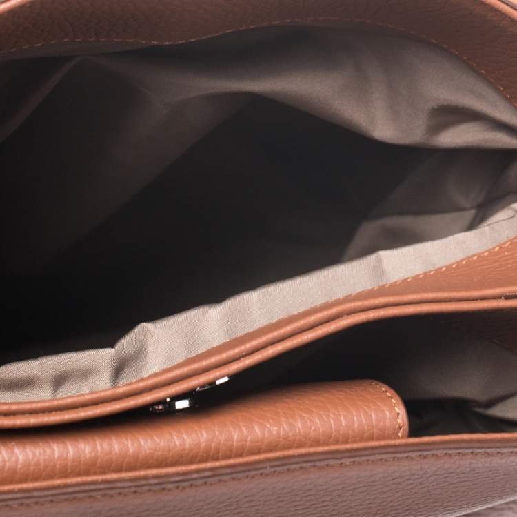 Pre Owned Tod's Brown Leather Small Thea Bucket Shoulder Bag