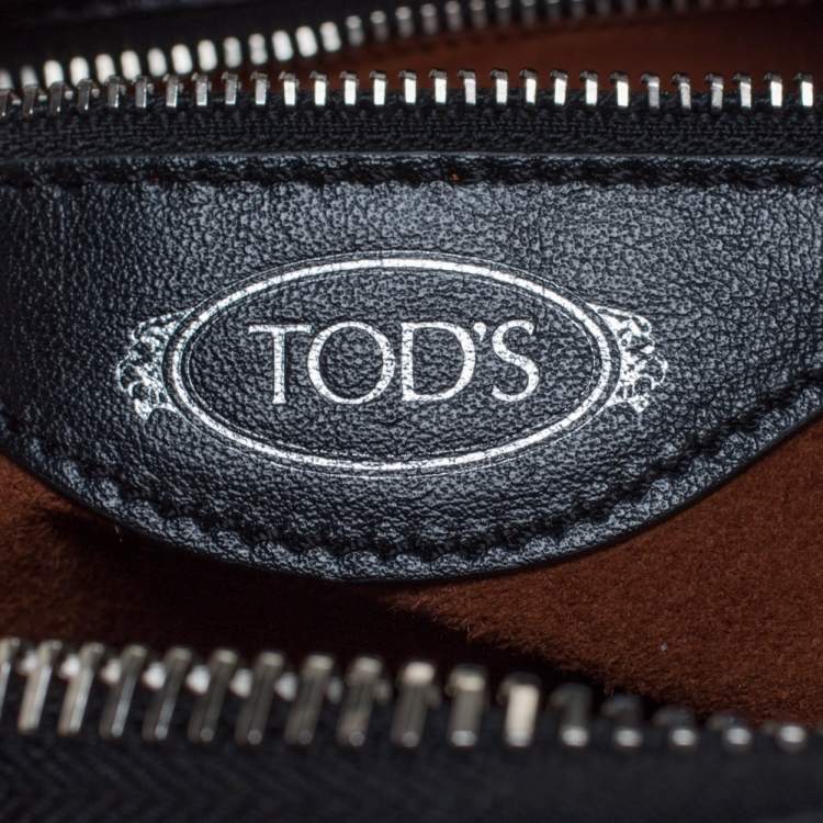 Pre Owned Tod's Black Leather Multicolored Studs Gommino Bag 