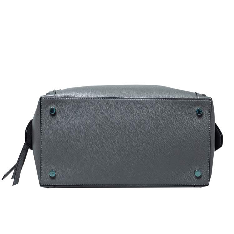 Pre Owned Tod's Grey Leather Medium Don Bauletto Gommino Bag