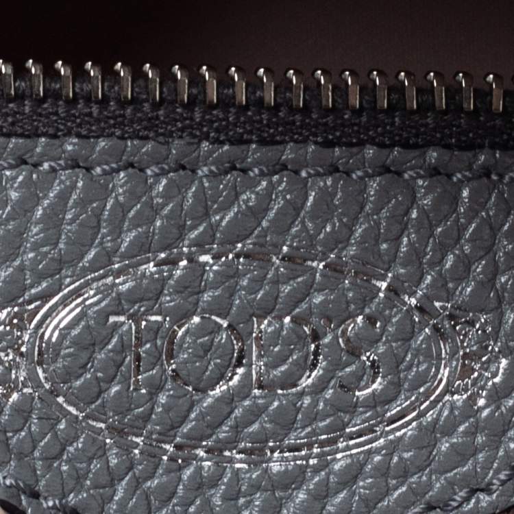 Pre Owned Tod's Grey Leather Medium Don Bauletto Gommino Bag