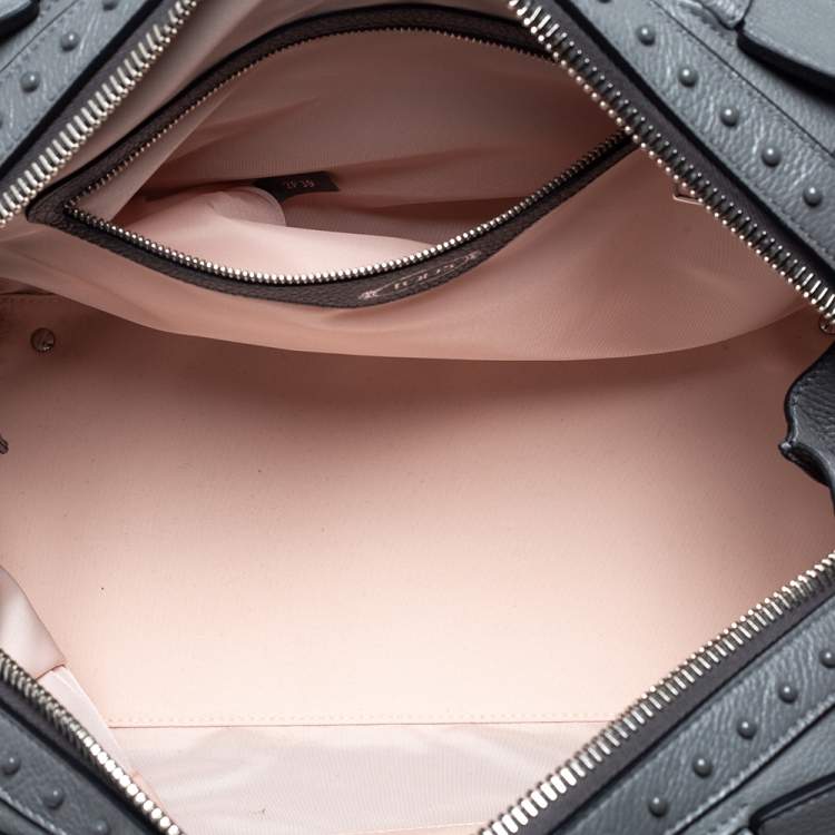 Pre Owned Tod's Grey Leather Medium Don Bauletto Gommino Bag