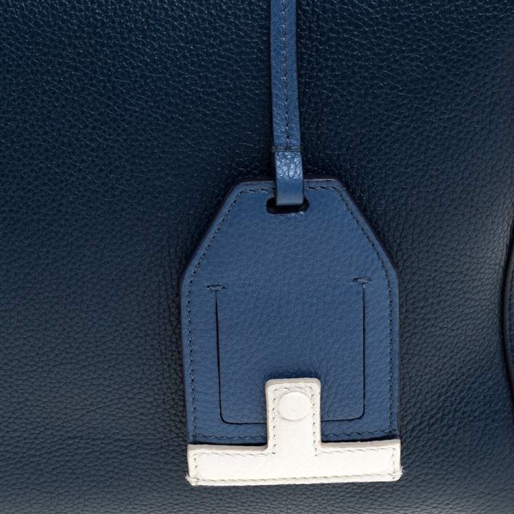 Pre Owned Tod's Blue Leather Medium Don Bauletto Gommino Bag