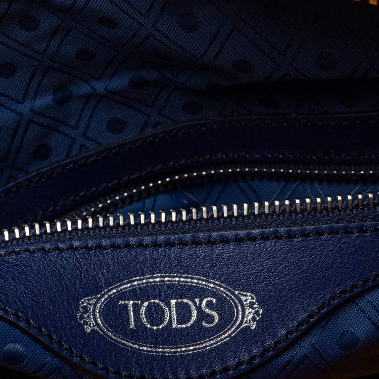 Pre Owned Tod's Navy Blue Leather D Styling Bowler Bag