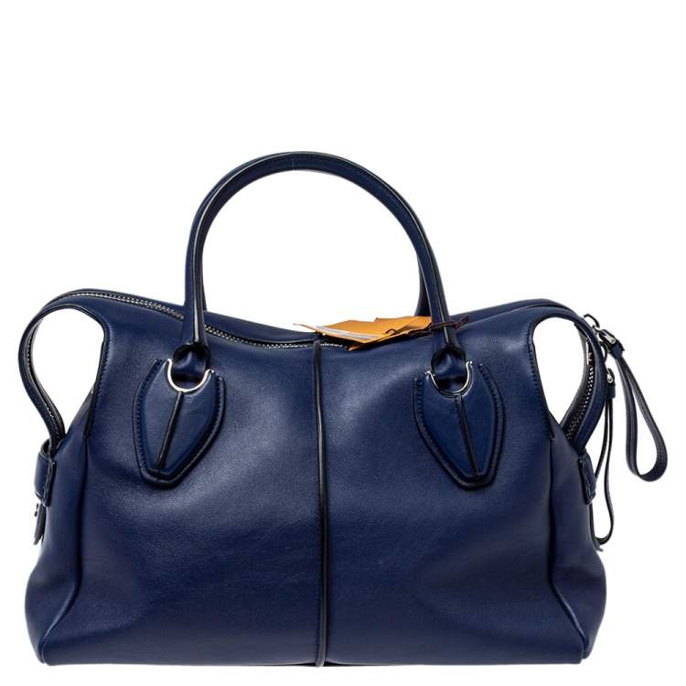 Tod's Navy Blue Leather D Styling Bowler Bag Tod's | The Luxury Closet