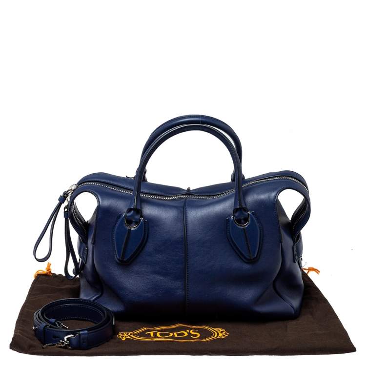 Pre Owned Tod's Navy Blue Leather D Styling Bowler Bag