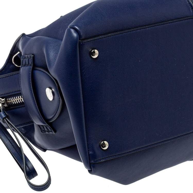 Pre Owned Tod's Navy Blue Leather D Styling Bowler Bag