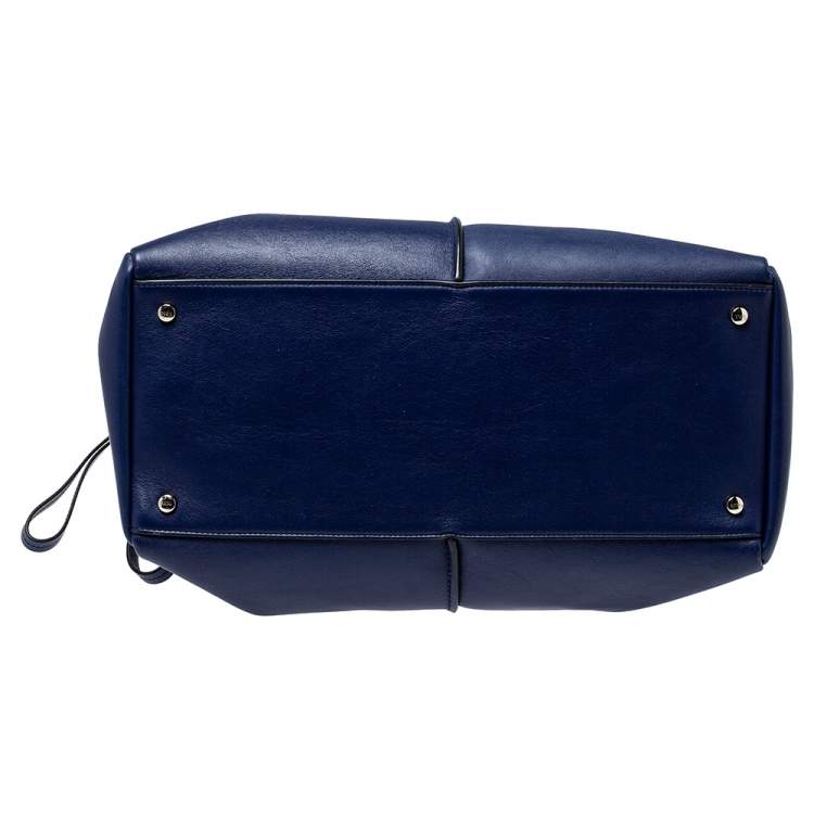 Pre Owned Tod's Navy Blue Leather D Styling Bowler Bag