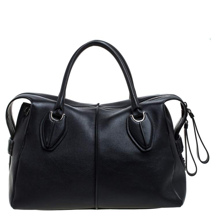 Pre Owned Tod's Black Leather D Styling Bowler Bag