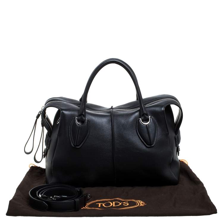 Pre Owned Tod's Black Leather D Styling Bowler Bag
