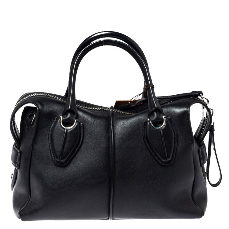 Pre Owned Tod's Black Leather D Styling Bowler Bag
