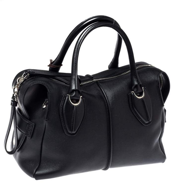 Pre Owned Tod's Black Leather D Styling Bowler Bag