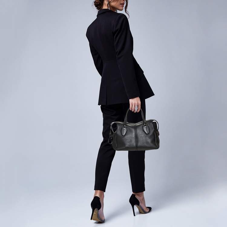 Pre Owned Tod's Black Leather D Styling Bowler Bag
