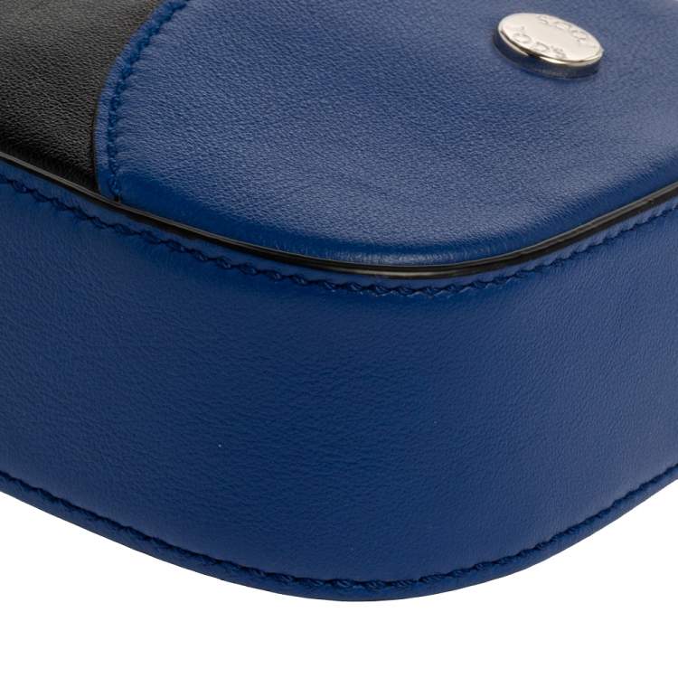 Pre Owned Tod's Blue/Yellow Leather Zoo Fish Camera Crossbody Bag