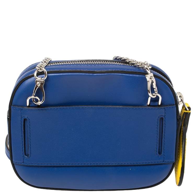 Pre Owned Tod's Tricolor Leather Shark Media Camera Crossbody Bag