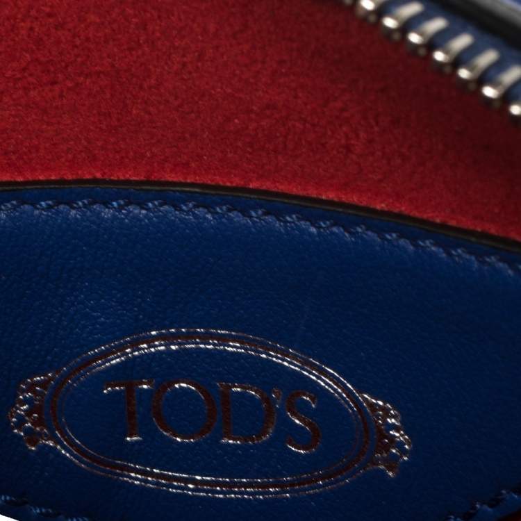 Pre Owned Tod's Tricolor Leather Shark Media Camera Crossbody Bag
