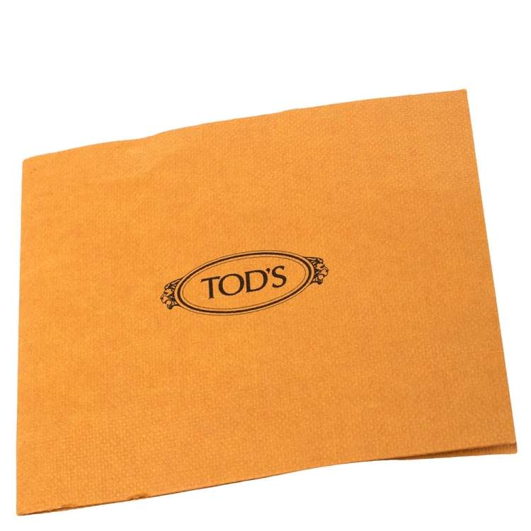 Pre Owned Tod's Yellow Leather Micro Studs Gommino Bag