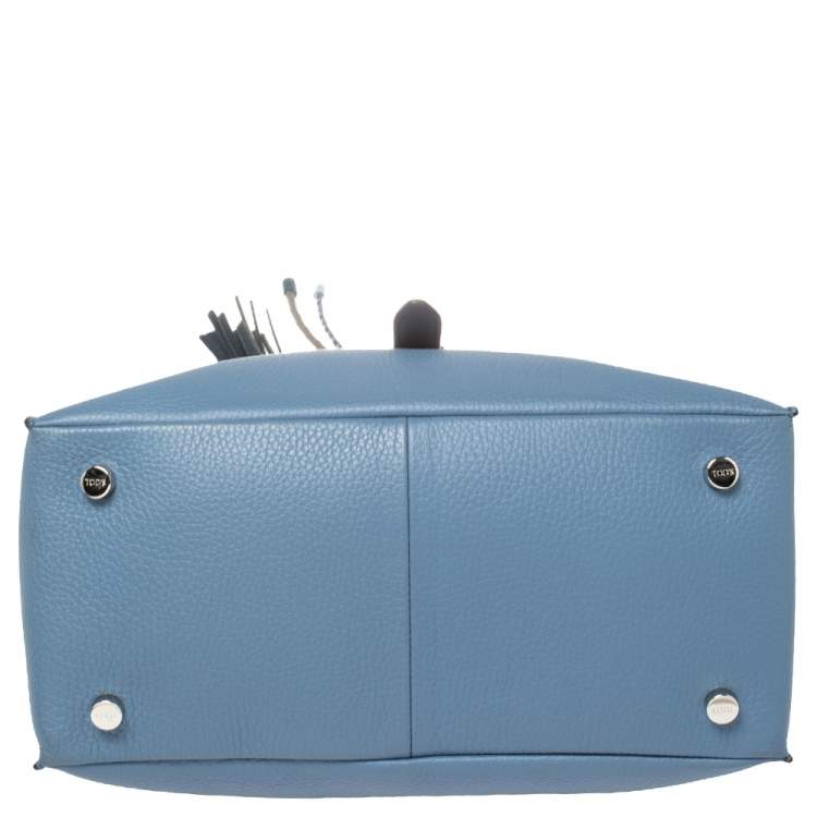Pre Owned Tod's Blue Leather Thea Bucket Bag