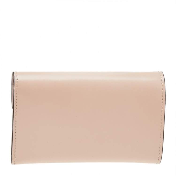 Pre Owned Tod's Beige Leather Continental Wallet