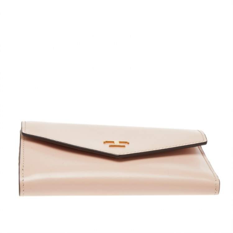 Pre Owned Tod's Beige Leather Continental Wallet