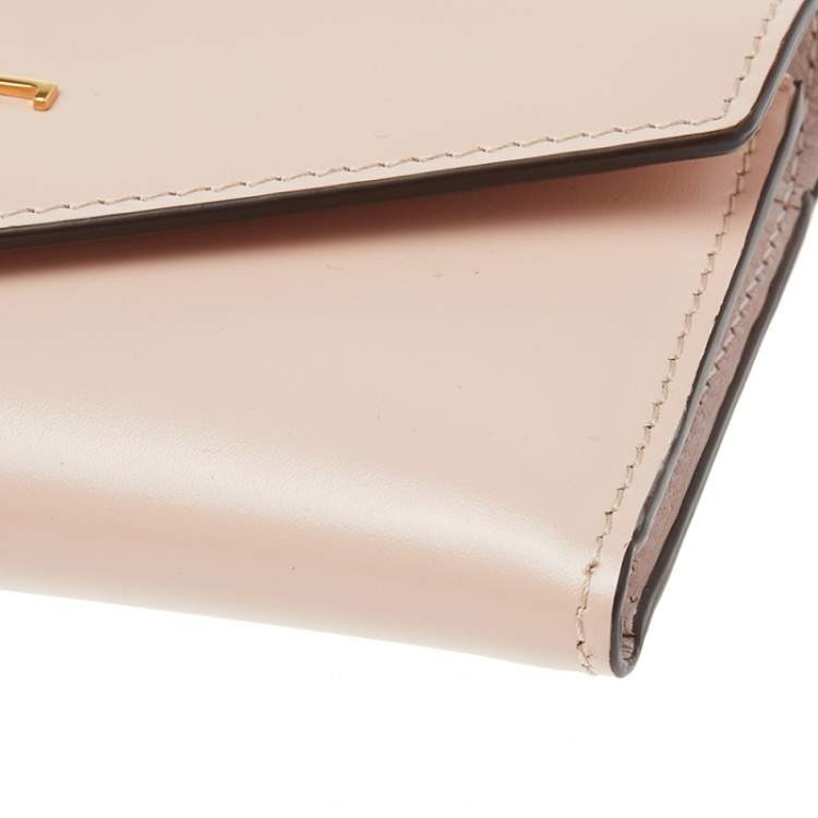 Pre Owned Tod's Beige Leather Continental Wallet