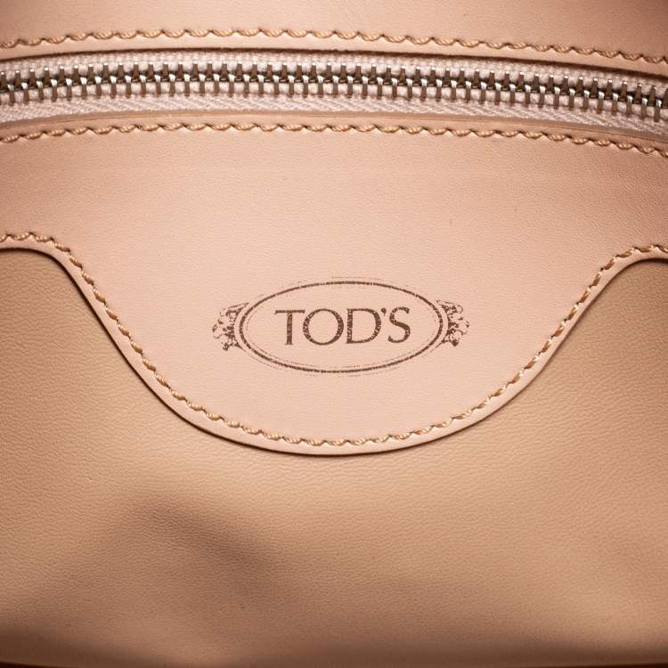 Pre Owned Tod's Beige Leather D-Bag Satchel