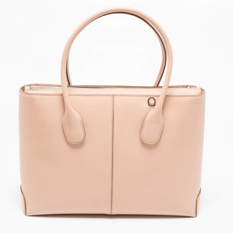 Pre Owned Tod's Beige Leather D-Bag Satchel