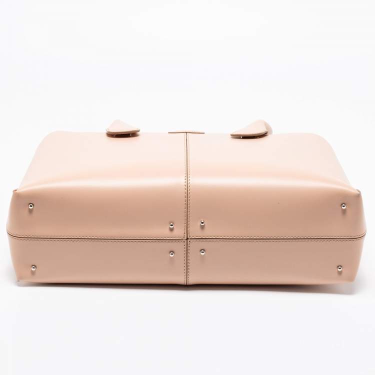 Pre Owned Tod's Beige Leather D-Bag Satchel