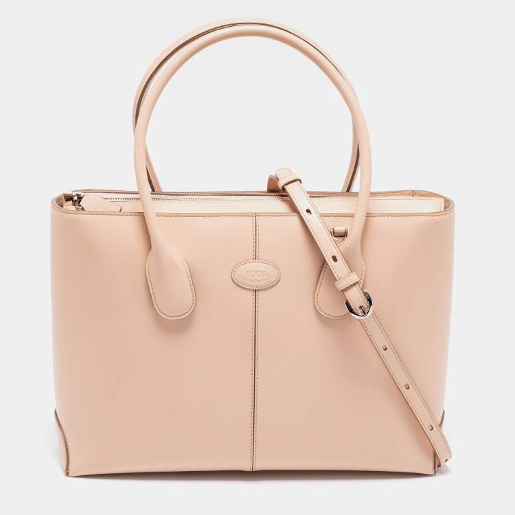 Pre Owned Tod's Beige Leather D-Bag Satchel