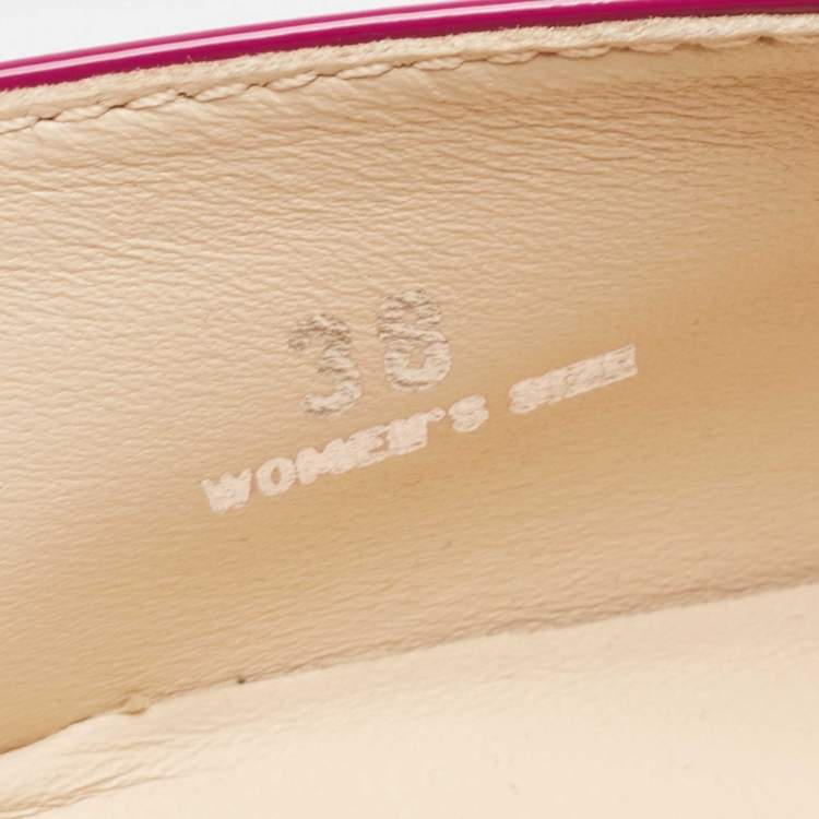 Pre Owned Tod's Purple Patent Leather Ballet Flats Size 38