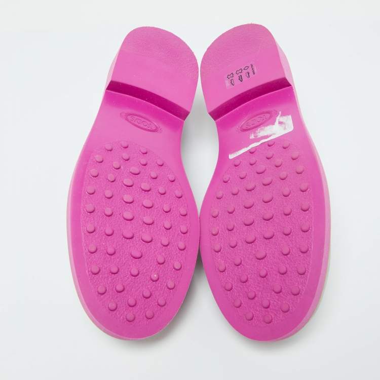 Pre Owned Tod's Lavender Suede Donna Loafers Size 37