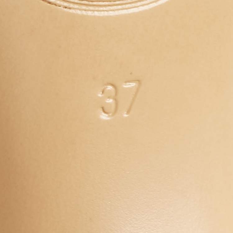 Pre Owned Tod's Beige Leather Ankle Strap Sandals Size 37