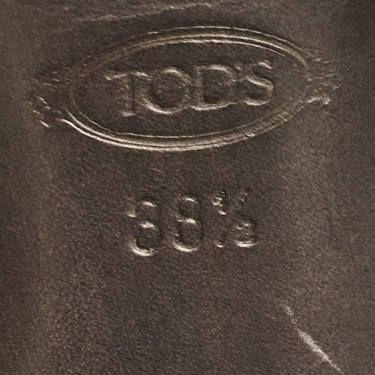 مملوكة مسبقًا Tod's Pink/White Leather Block Heel Ankle Length Boots Size 38.5
