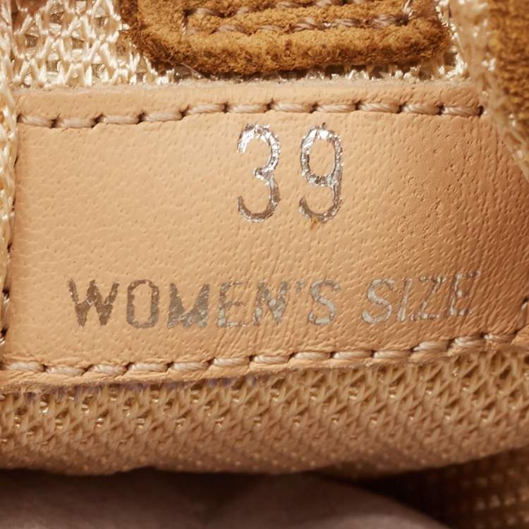 Pre Owned Tod's Brown/Beige Perforated Suede Fringe Low Top Sneakers Size 39