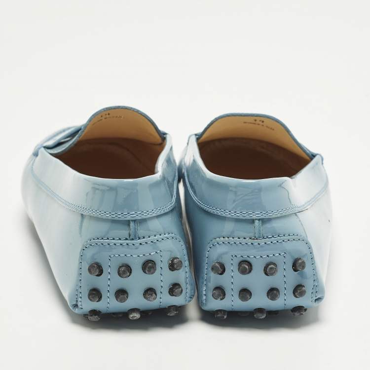 مملوكة مسبقًا Tod's Gommino Size 39 Blue Patent Leather Loafers