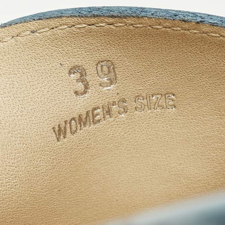 مملوكة مسبقًا Tod's Gommino Size 39 Blue Patent Leather Loafers