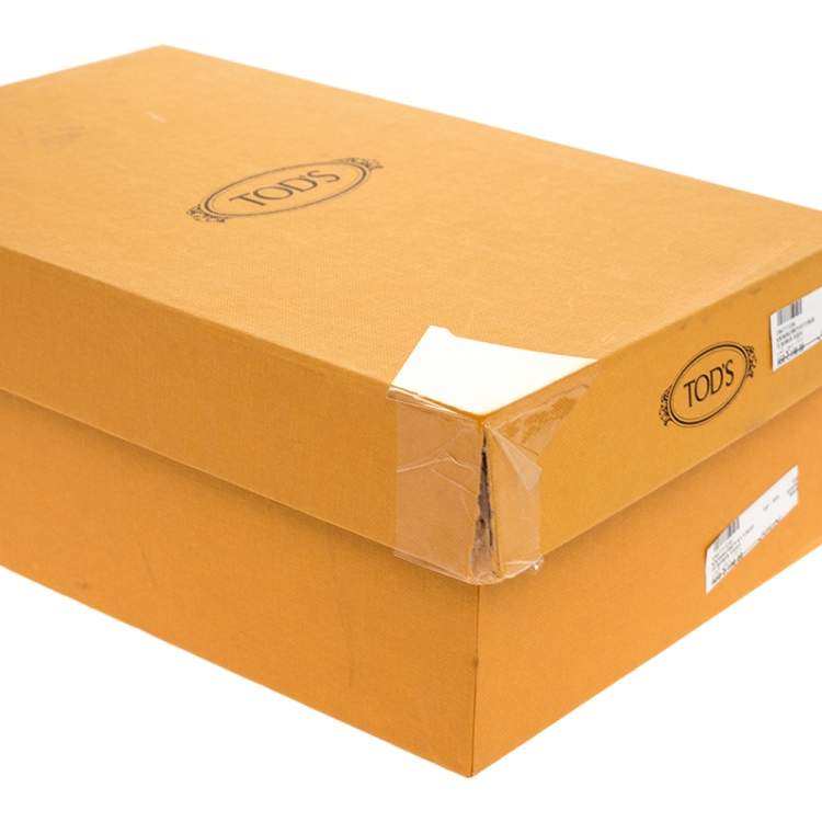 مملوكة مسبقًا Tod's Golden Satin Slip On Loafer Sneakers Size 39.5