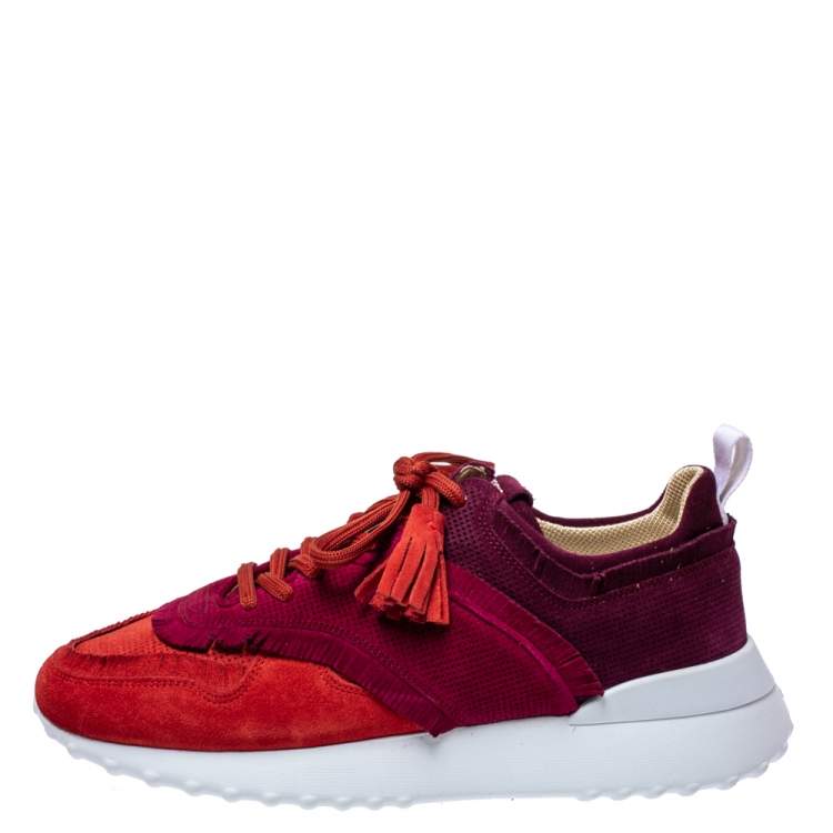 tod's fringe suede sneaker