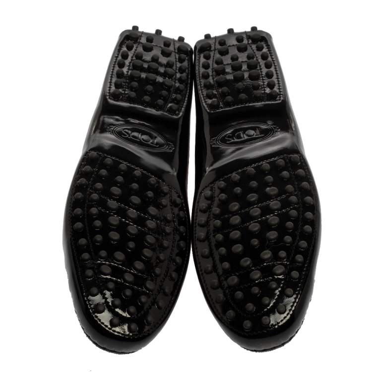 مملوكة مسبقًا Tod's Black Suede Leather Penny Slip On Loafers Size 37