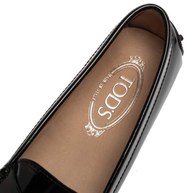 مملوكة مسبقًا Tod's Black Suede Leather Penny Slip On Loafers Size 37