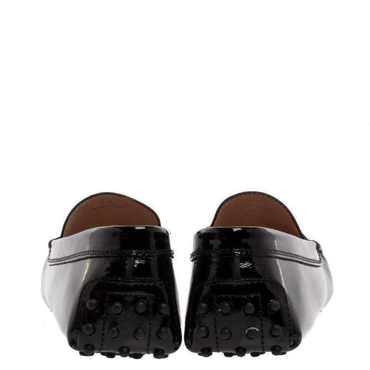 مملوكة مسبقًا Tod's Black Suede Leather Penny Slip On Loafers Size 37