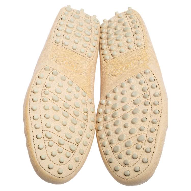 Pre Owned Tod's Two Tone Leather Penny Loafers Size 38